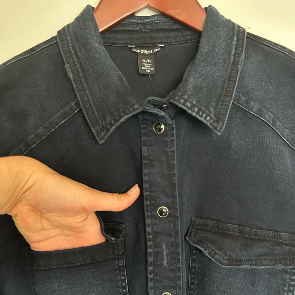 Guess Distressed Button-Down - Picture 9 of 17